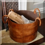 D43. Leather bucket. 